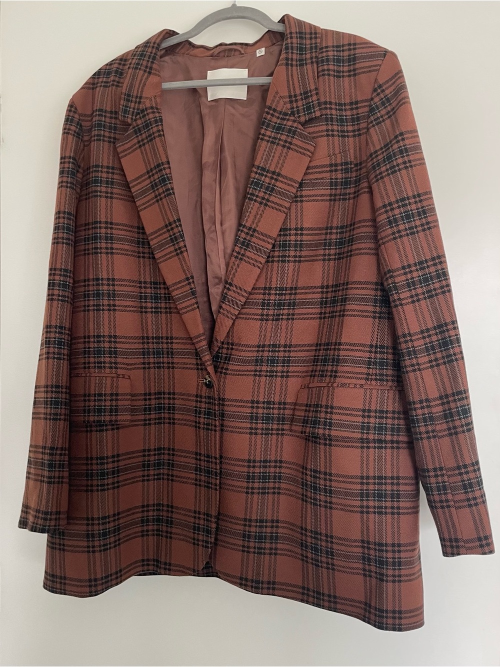 Wilfred Rust Plaid Blazer